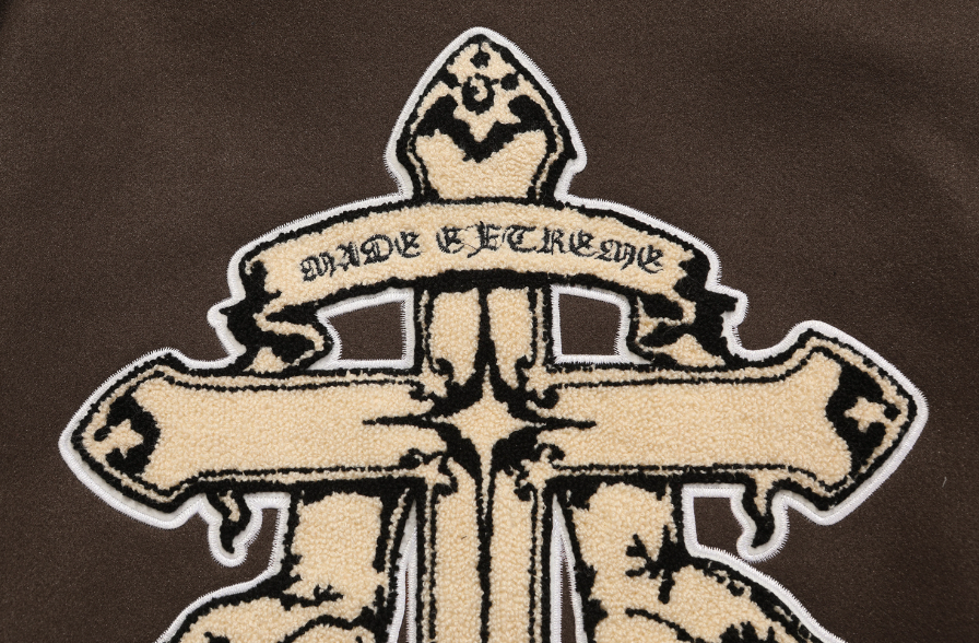 F3F Select Cross Flocking Embroidery Baseball Jacket