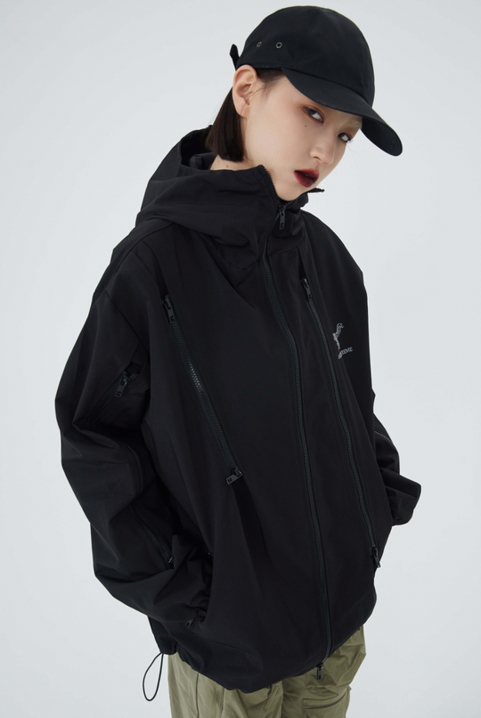 F3F Select Zipper Design Hooded Jacket