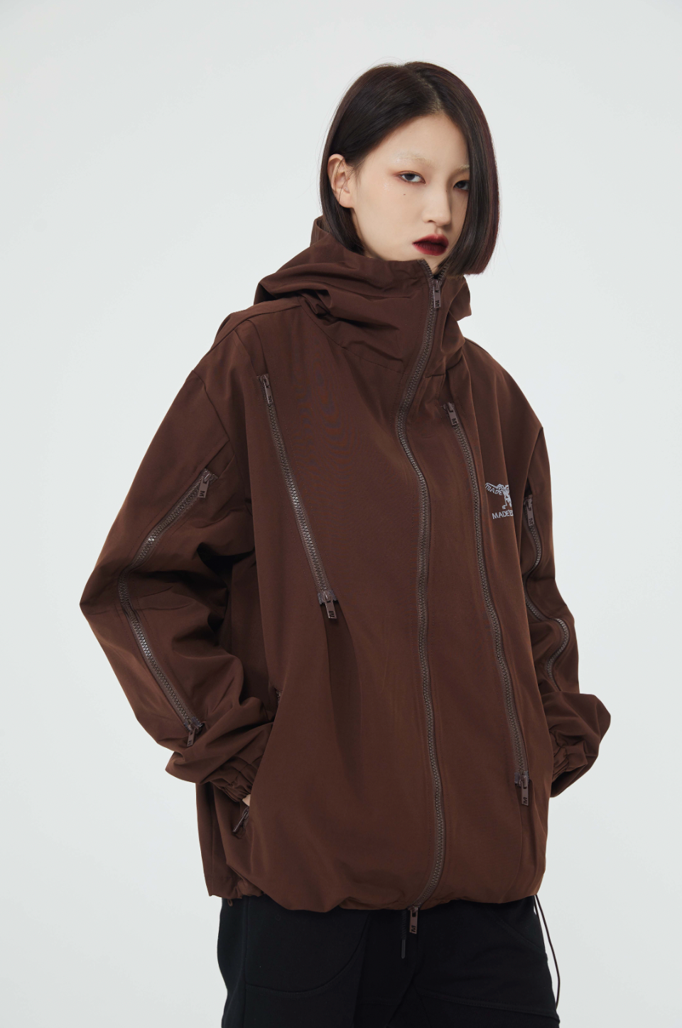 F3F Select Zipper Design Hooded Jacket