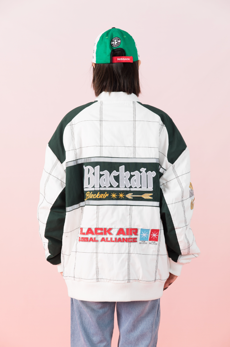 F3F Select Embroidery Plaid Motorcycle Racing Jacket