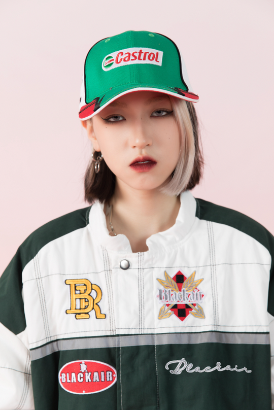 F3F Select Embroidery Plaid Motorcycle Racing Jacket