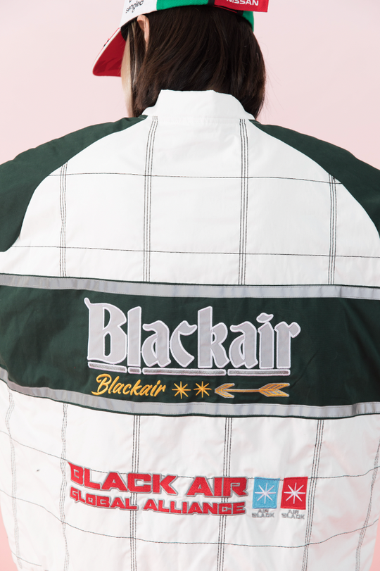 F3F Select Embroidery Plaid Motorcycle Racing Jacket