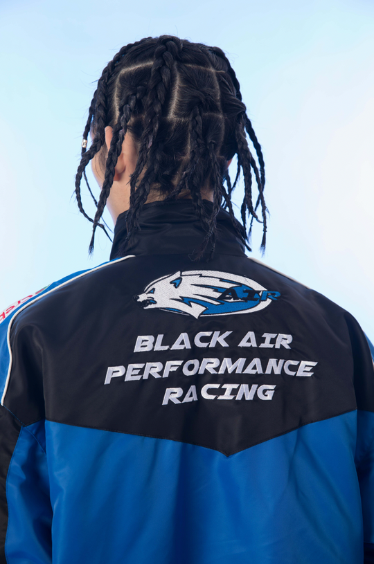 F3F Select Color Blocking Embroidery Motorcycle Racing Jacket