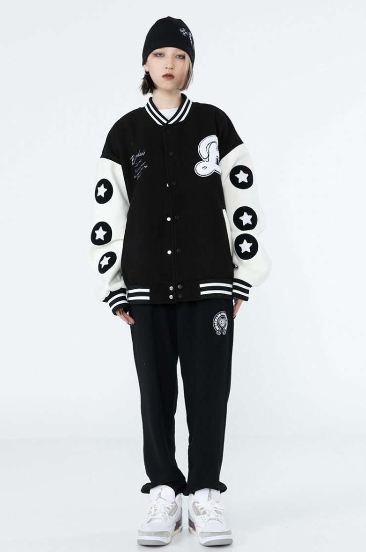 F3F Select Burger Embroidered Motorcycle Racing Jacket