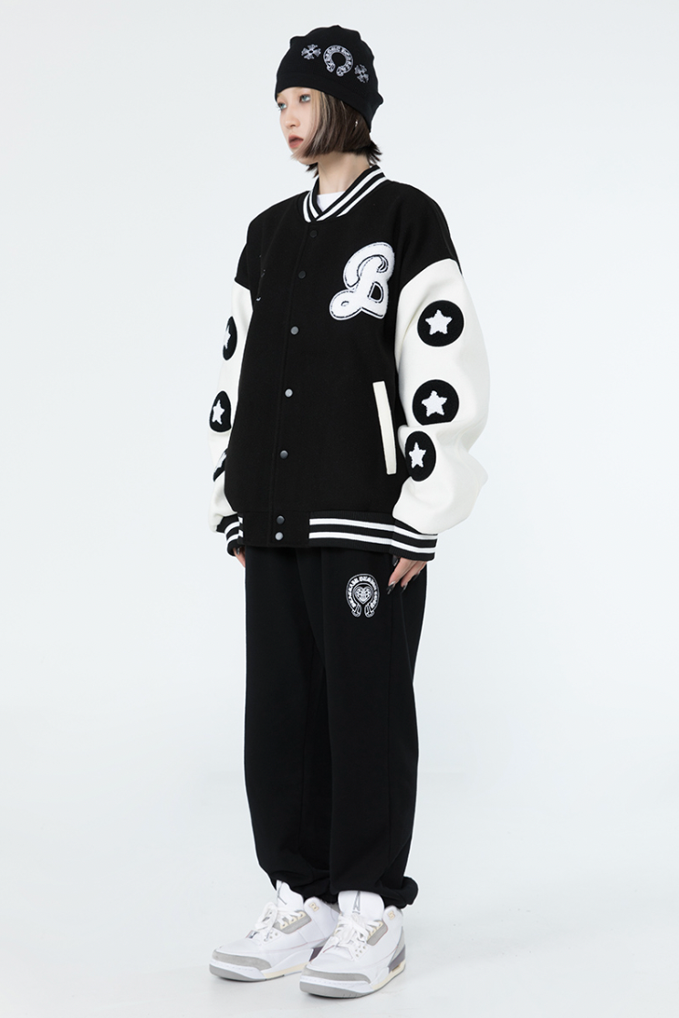 F3F Select Burger Embroidered Motorcycle Racing Jacket