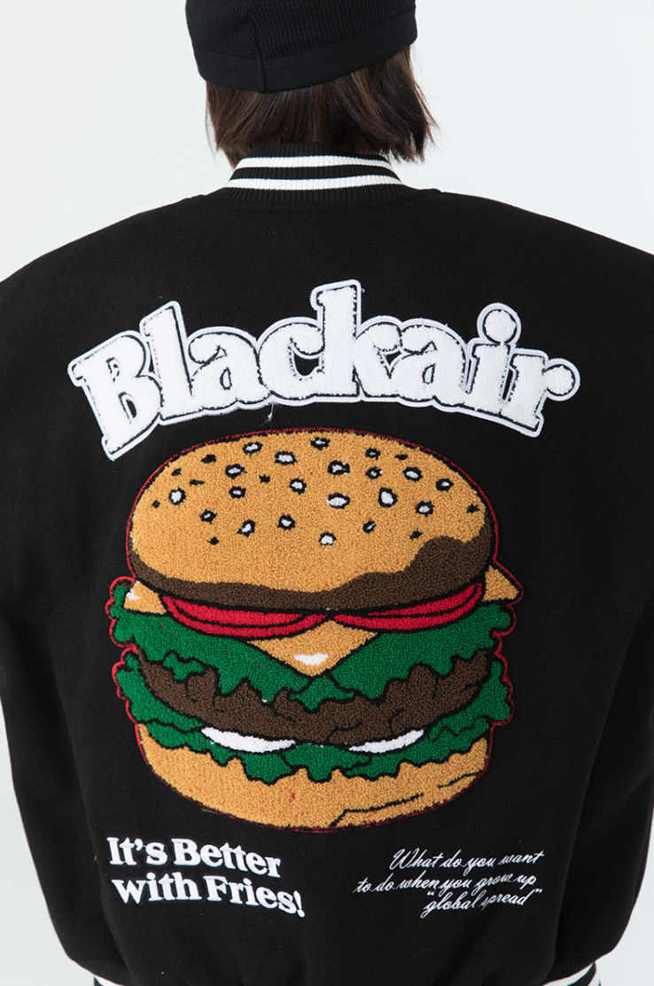 F3F Select Burger Embroidered Motorcycle Racing Jacket