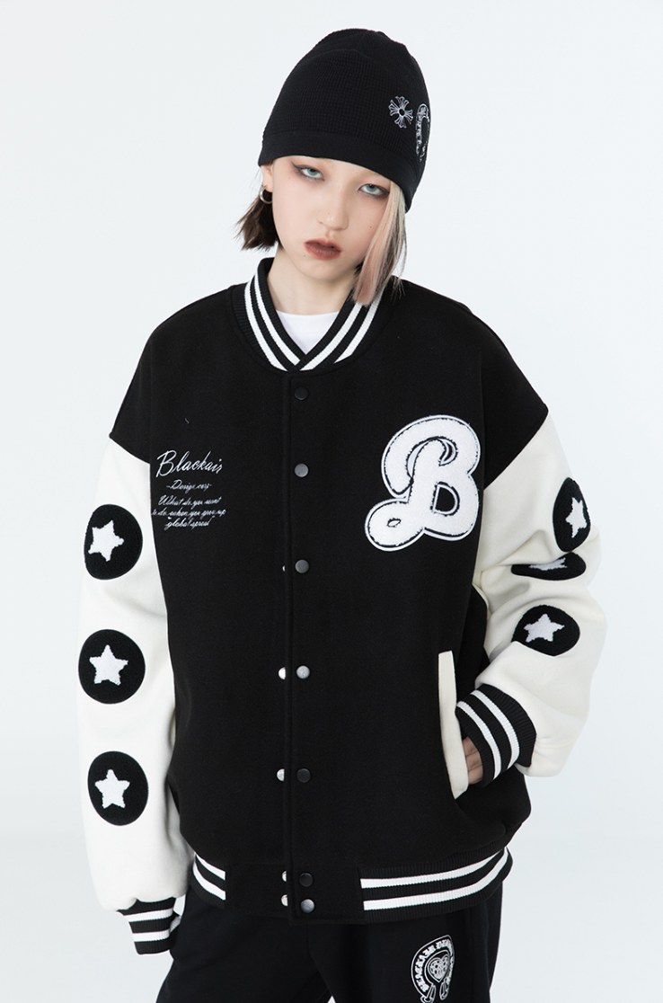 F3F Select Burger Embroidered Motorcycle Racing Jacket