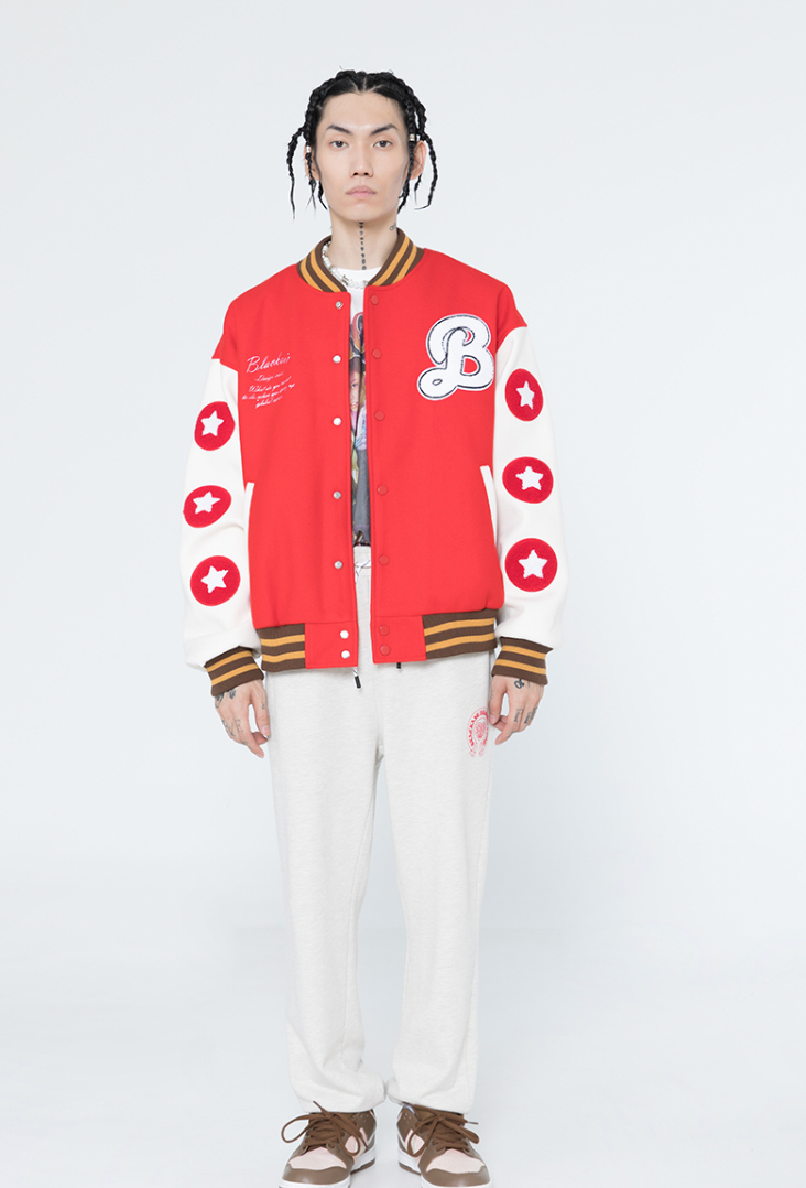 F3F Select Burger Embroidered Motorcycle Racing Jacket