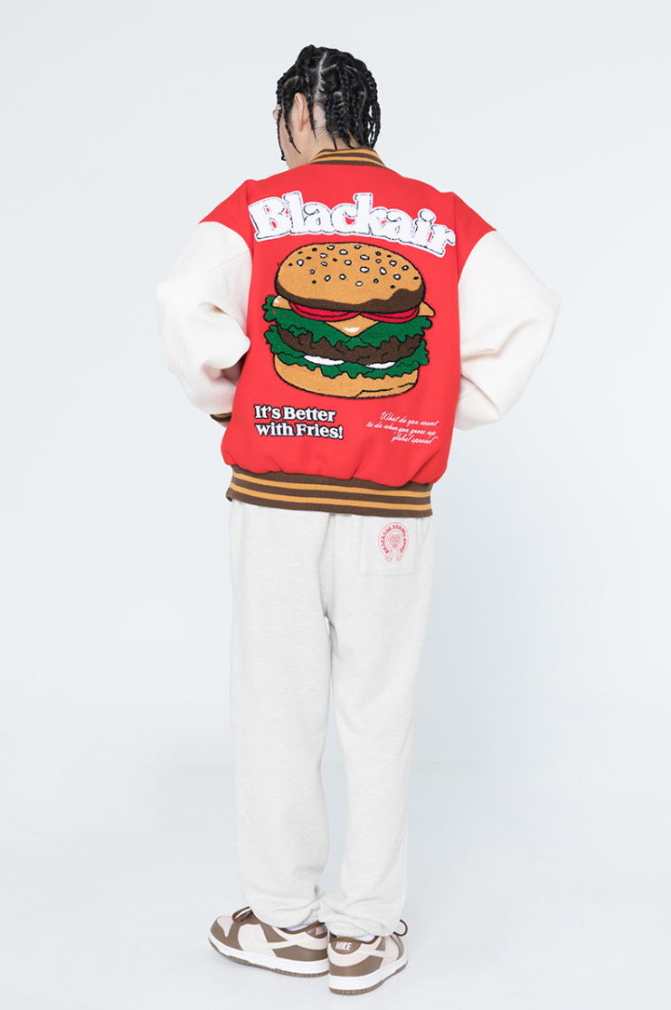 F3F Select Burger Embroidered Motorcycle Racing Jacket