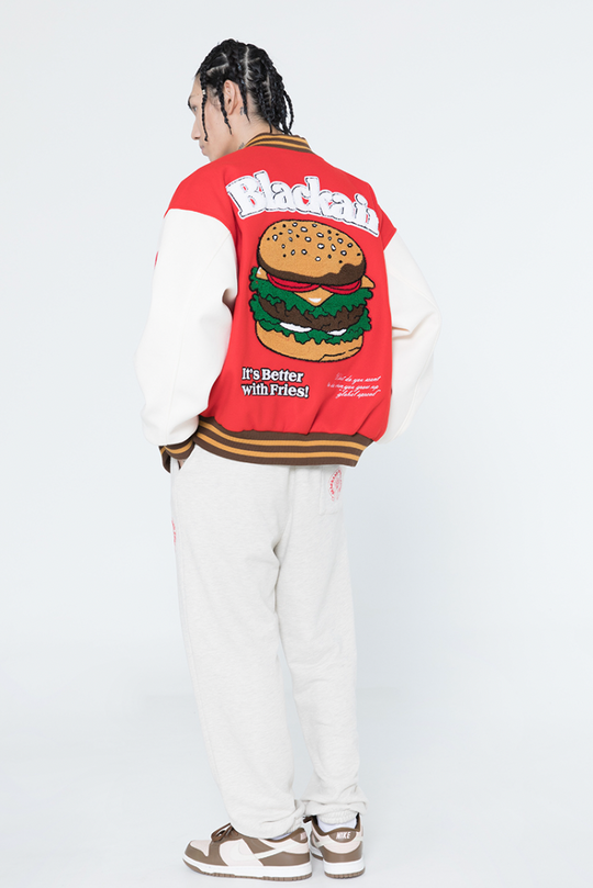 F3F Select Burger Embroidered Motorcycle Racing Jacket