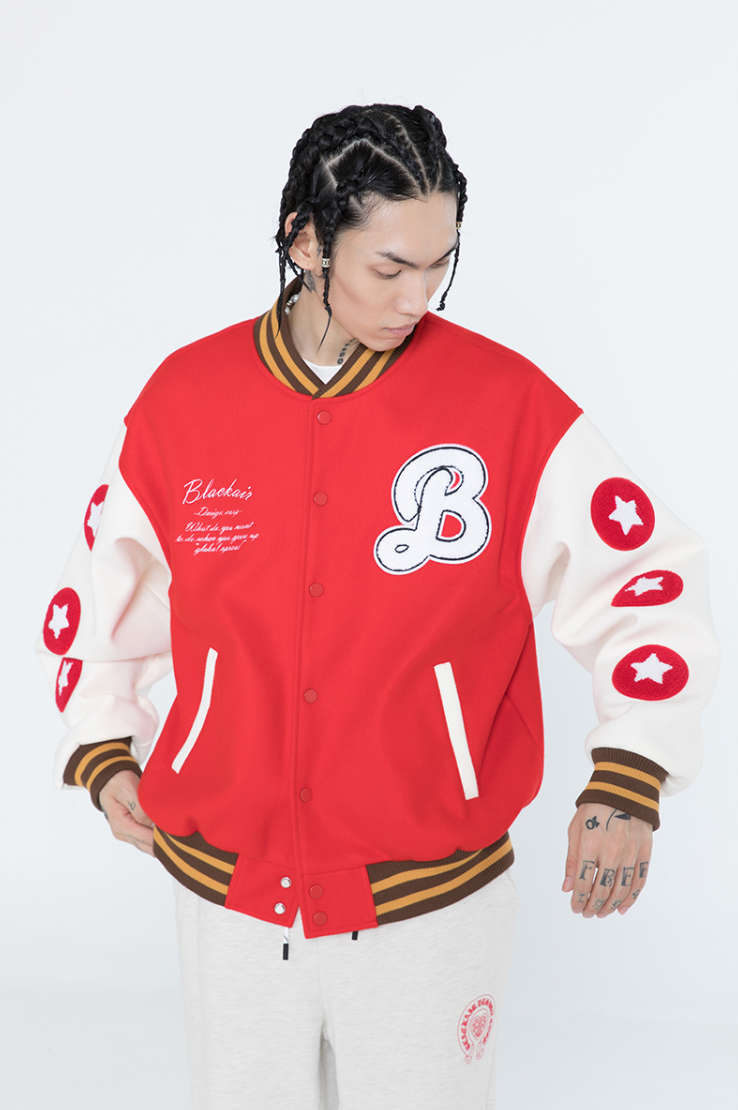 F3F Select Burger Embroidered Motorcycle Racing Jacket