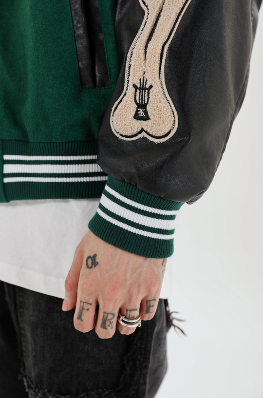 F3F Select Bone Embroidered Varsity jacket