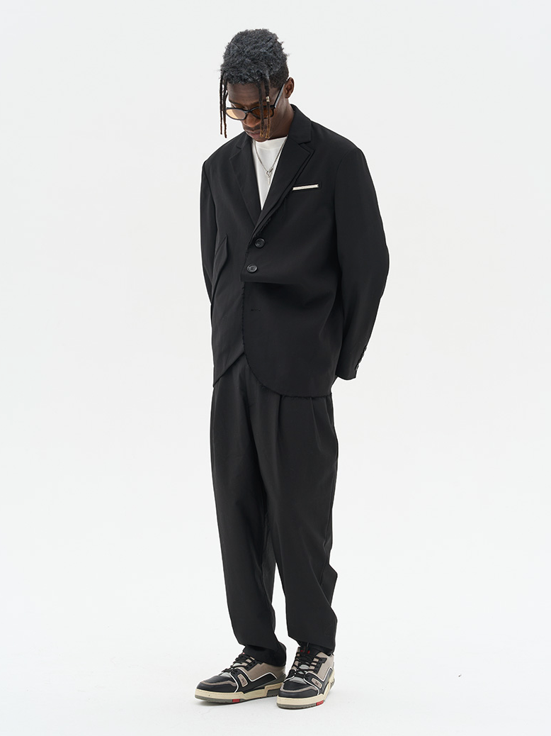 Harsh and Cruel Asymmetric Pocket Deconstructed Suit jacket