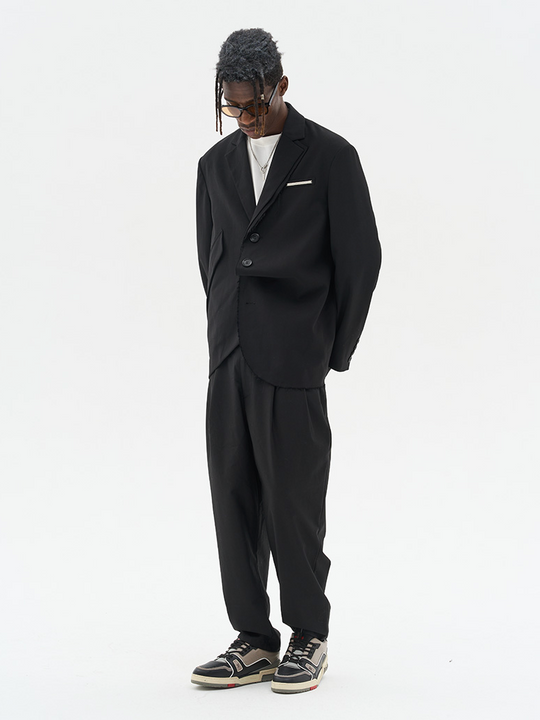 Harsh and Cruel Asymmetric Pocket Deconstructed Suit jacket