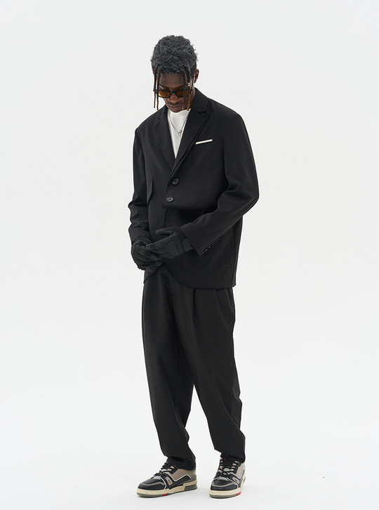 Harsh and Cruel Asymmetric Pocket Deconstructed Suit jacket