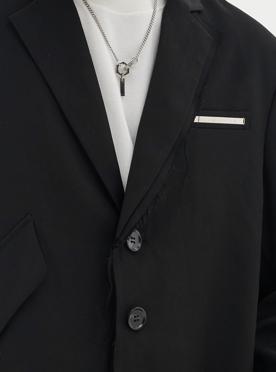 Harsh and Cruel Asymmetric Pocket Deconstructed Suit jacket