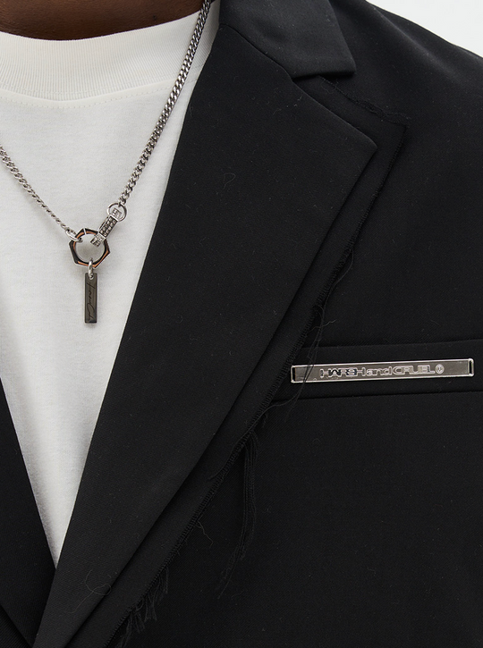 Harsh and Cruel Asymmetric Pocket Deconstructed Suit jacket