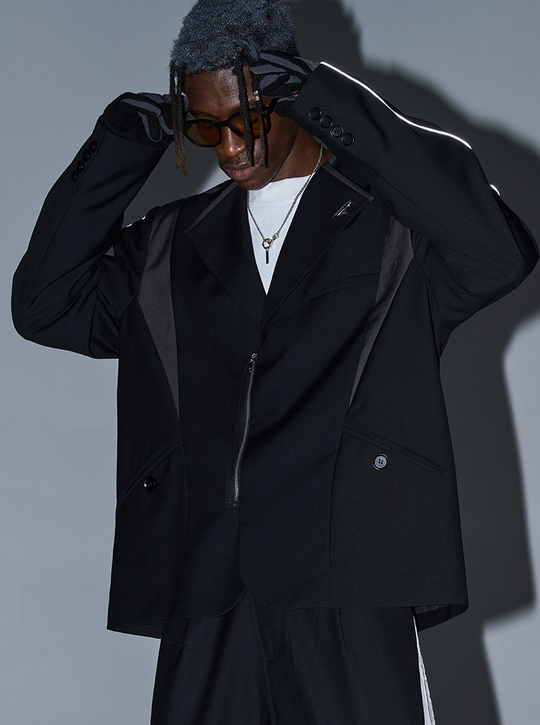 Harsh and Cruel Reflective Sleeves Suit Jacket