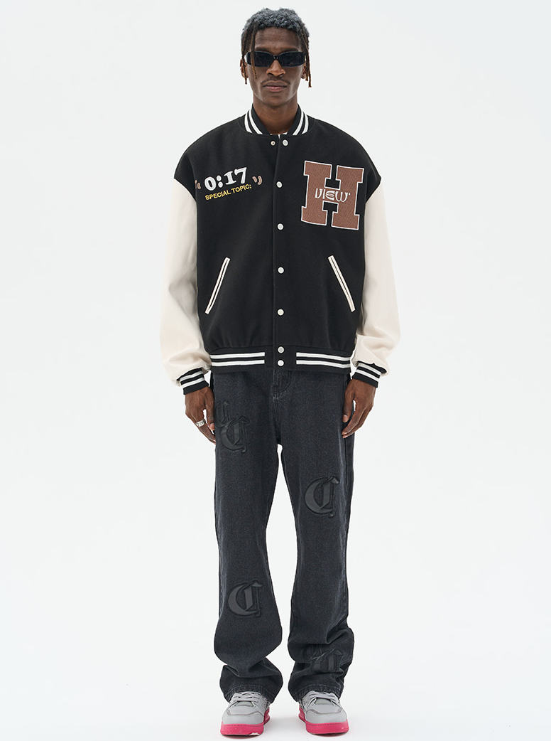 Harsh and Cruel "Love And Peace" Embroidered Varsity Jacket