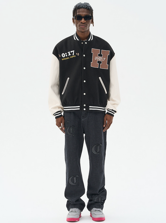 Harsh and Cruel "Love And Peace" Embroidered Varsity Jacket