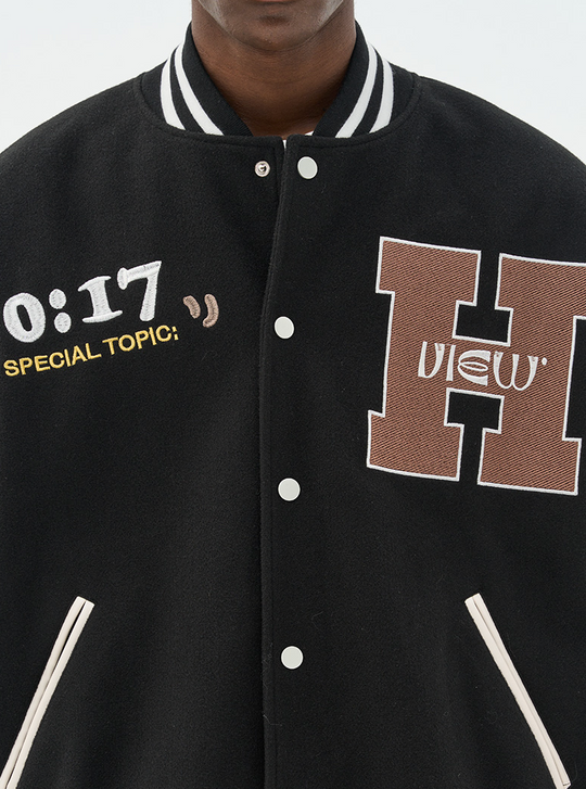 Harsh and Cruel "Love And Peace" Embroidered Varsity Jacket