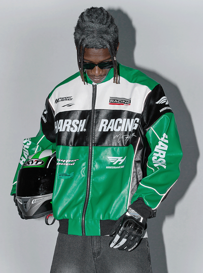 Retro Motorcycle Faux Leather Racing Jacket