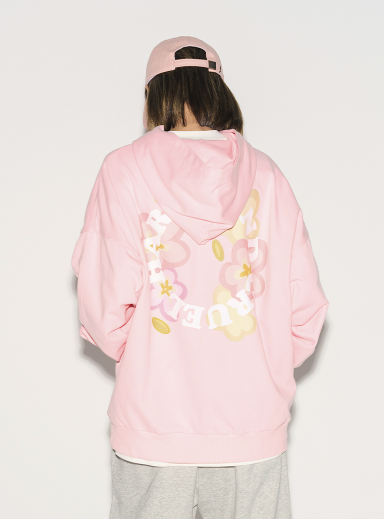 Harsh and Cruel Handpainted Flowers Ring Printed Hoodie