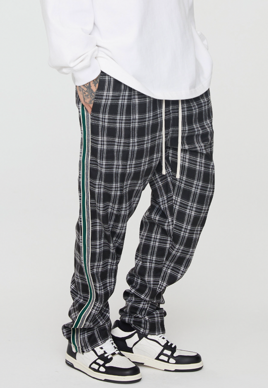 F2CE Foot Zipper Plaid Pants
