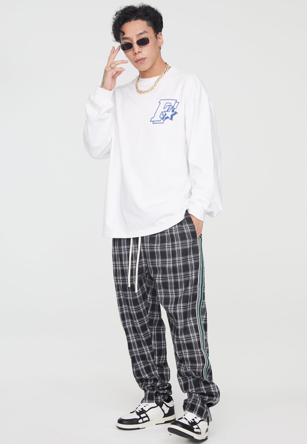 F2CE Foot Zipper Plaid Pants