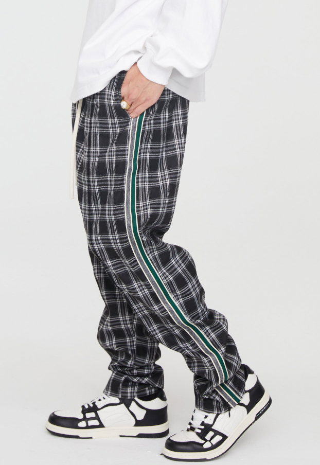 F2CE Foot Zipper Plaid Pants