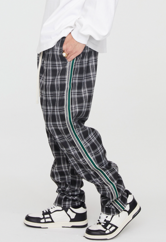 F2CE Foot Zipper Plaid Pants