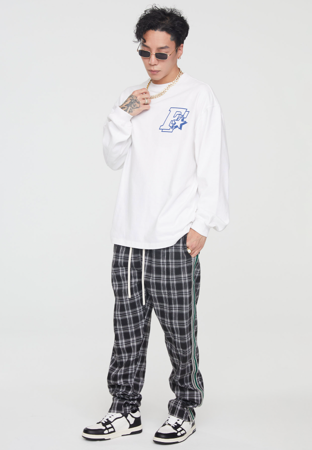 F2CE Foot Zipper Plaid Pants