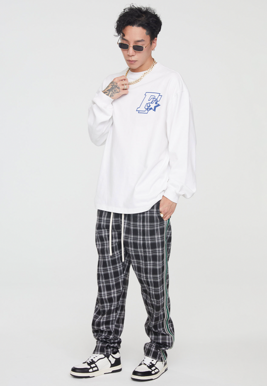 F2CE Foot Zipper Plaid Pants