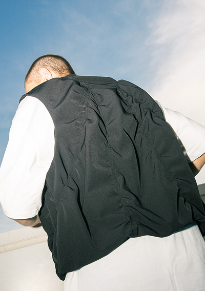 YADcrew Spider Web Design Wrinkled Large Pockets Vest