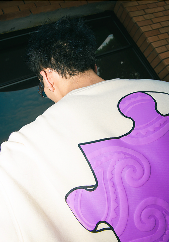 YADcrew Suede Foam Paisley Print Sweater