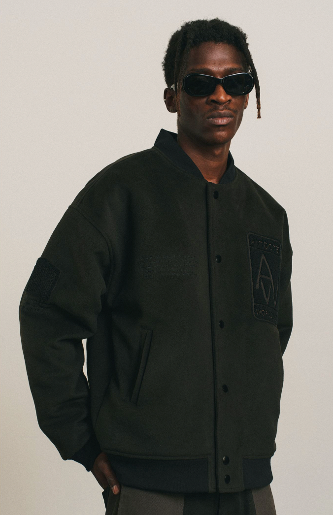 ANTIDOTE Slogan Towel Embroidered Varsity Jacket