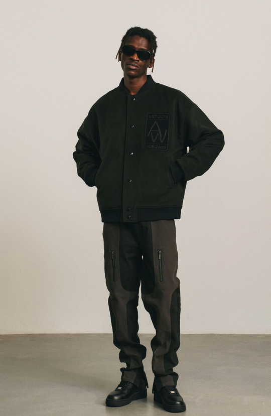 ANTIDOTE Slogan Towel Embroidered Varsity Jacket