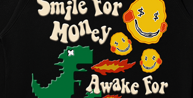 F3F Select Smiley Face Graffiti Expression Printing Sweatshirts