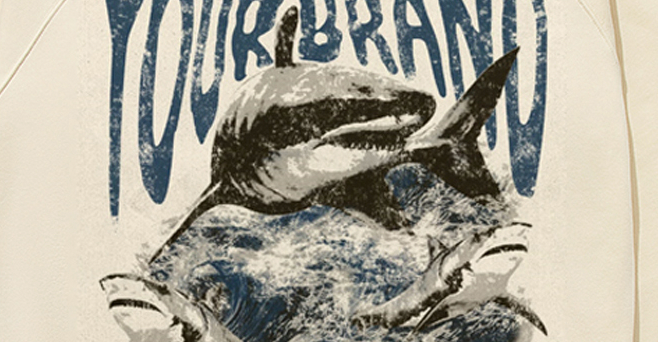 F3F Select Shark Print Sweatshirts