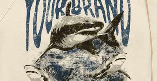 F3F Select Shark Print Sweatshirts