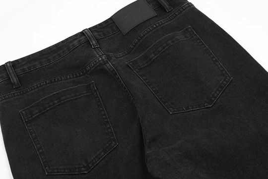 Cashrules Washed Multi Pocket Black Slim Denim Jeans