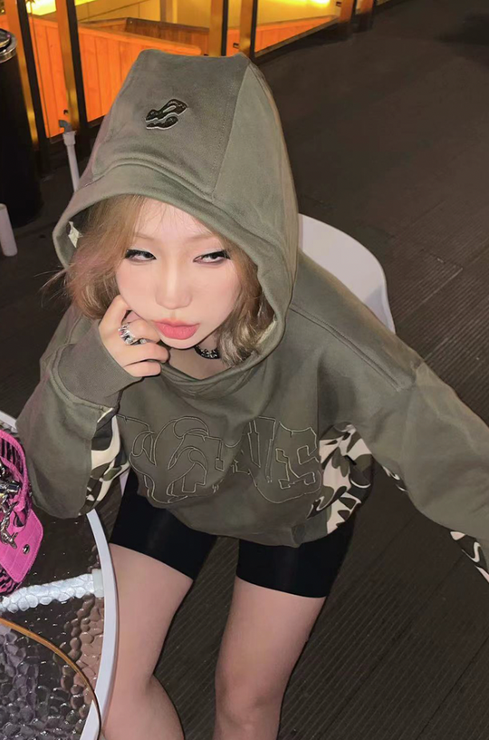 Cashrules Camouflage Patchwork Print Hoodie