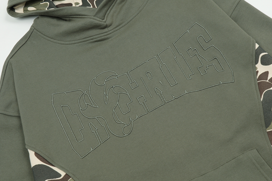 Cashrules Camouflage Patchwork Print Hoodie