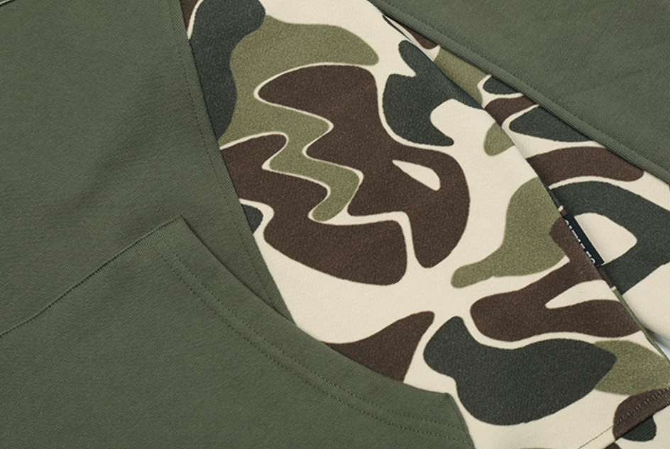 Cashrules Camouflage Patchwork Print Hoodie