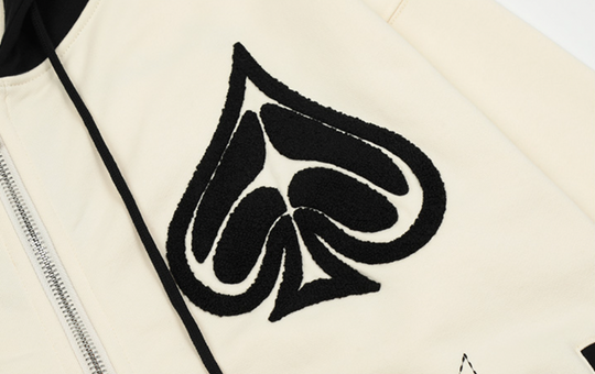 Cashrules Love Embroidery Zipper Hoodie