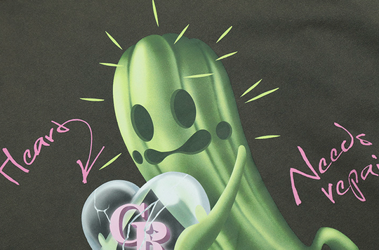 Cashrules Washed Cactus Print Sweatshirt