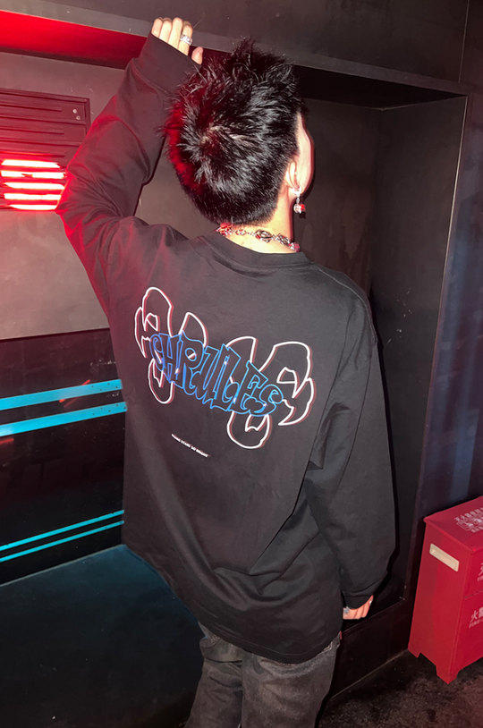 Cashrules Dragon Claw Letters Printed Long Sleeved Tee