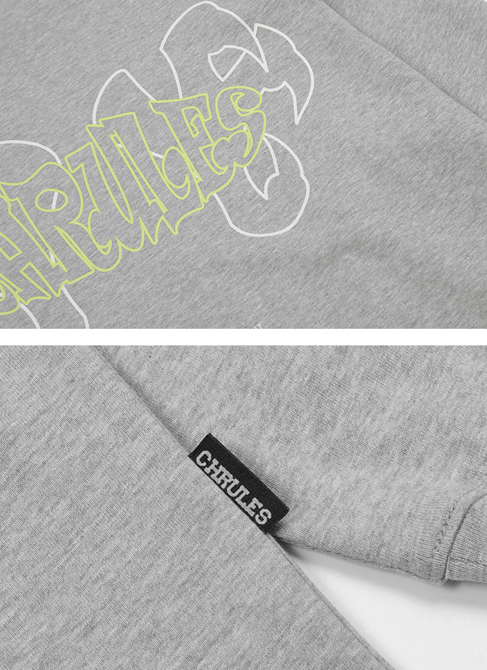 Cashrules Dragon Claw Letters Printed Long Sleeved Tee