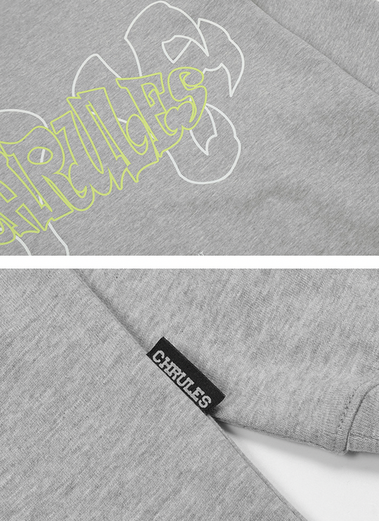 Cashrules Dragon Claw Letters Printed Long Sleeved Tee