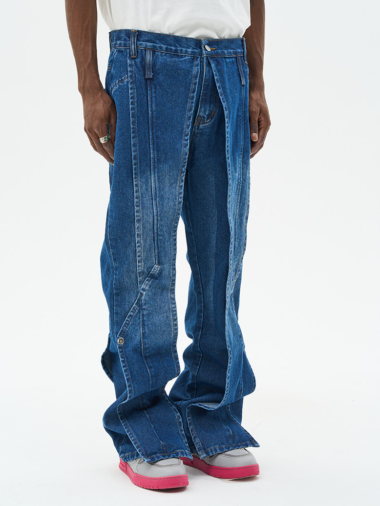 Harsh and Cruel Layered Washed Denim